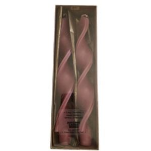 Sunshine Candleworks Pink Hand Dipped Spiral Candle Unscented Pack of 2